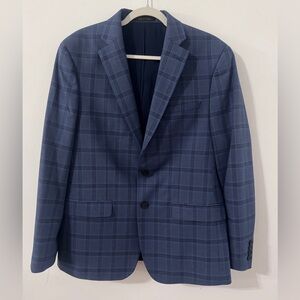 Van Heusen Navy Checkered Blazer